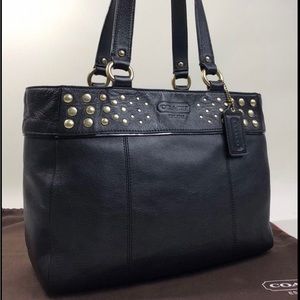 Studded Leather Coach Bag #15235